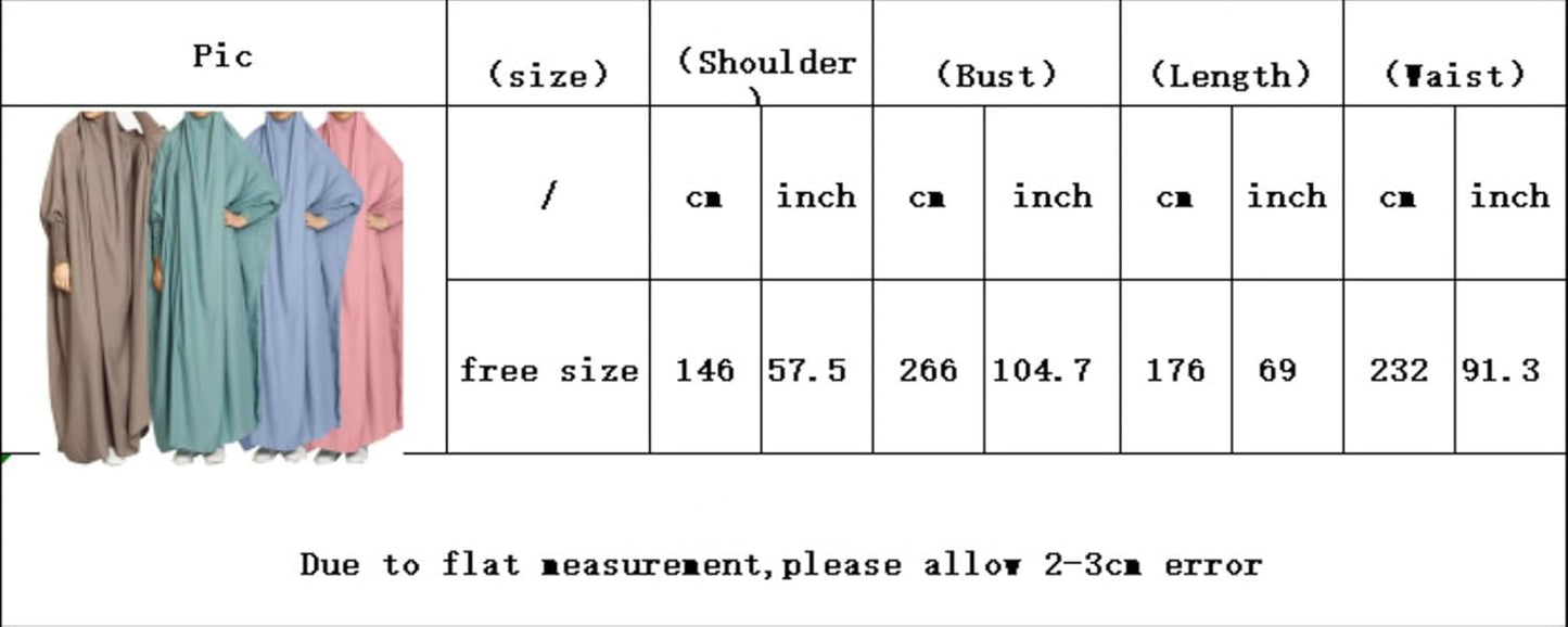 Women Muslim Dress Ramadan One Piece Prayer Garment Hijab Hooded Abaya Dubai Islam Robe African Turkey Caftan