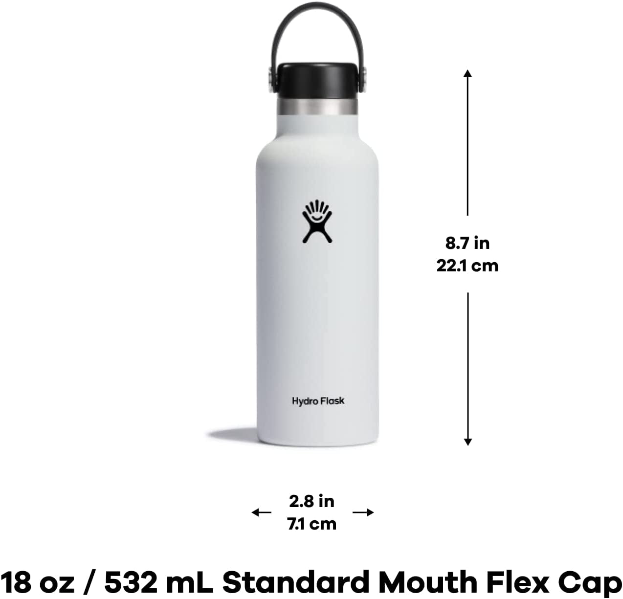 Stainless Steel Standard Mouth Water Bottle with Flex Cap and Double-Wall Vacuum Insulation - WORLD TIME VISITS