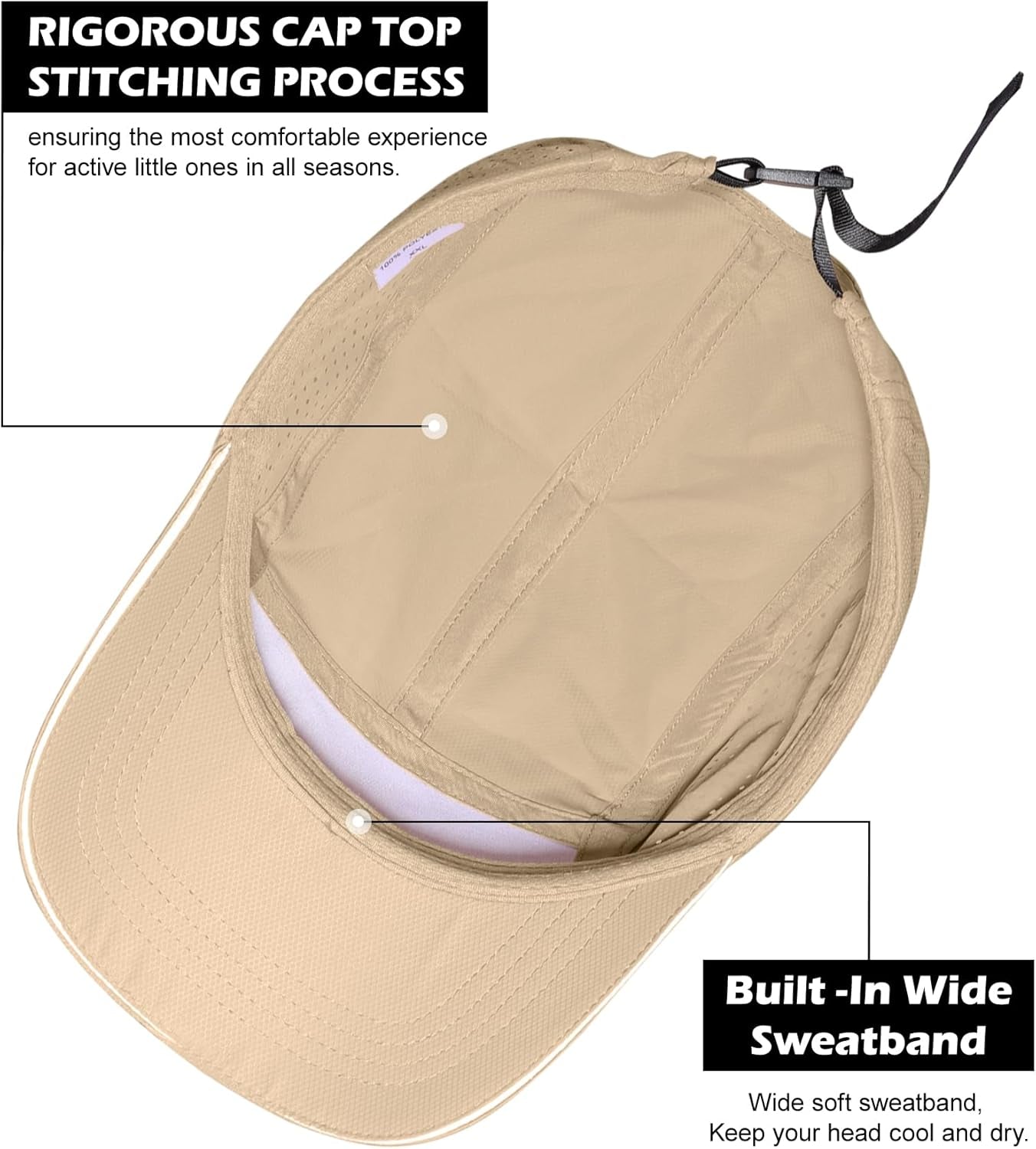 Cooling Breathable Mesh Sports Cap Lightweight Quick Dry Run Hat with Reflective Trim for Men Women Outdoor UPF 50+ Sun Hats