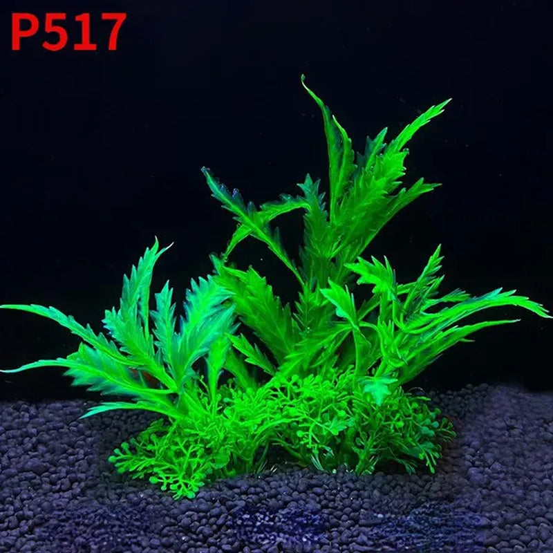 1Pcs Artificial Aquarium Decor Plants Water Weeds Ornament Aquatic Plant Fish Tank Grass Decoration Accessories