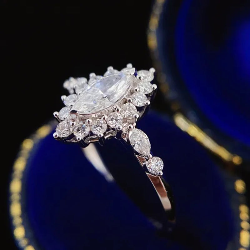 Luxury Princess Fashion Engagement Jewelry Engagement Rings for Women Bride Wedding Accessories Anniversary Gift for Girlfriend Size 4-12 Bague Femm