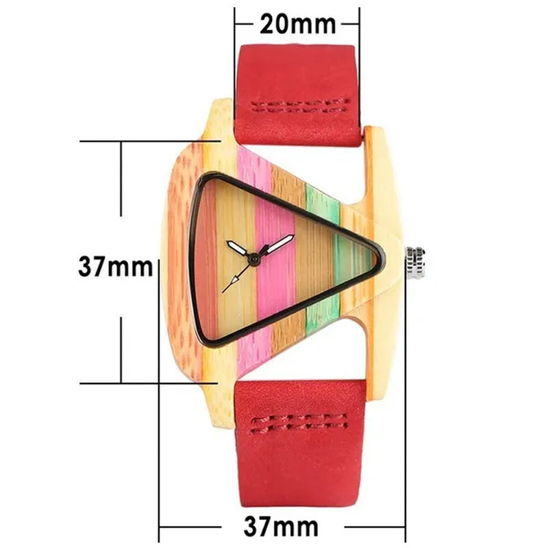 Beauty Wooden Quartz Wrist Watches for Lady Women Bracelet Gift