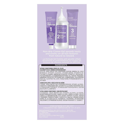 Dark and Lovely Ultra Vibrant Permanent Hair Color Go Intense Hair Dye for Dark Hair with Olive Oil for Shine and Softness, Super Black