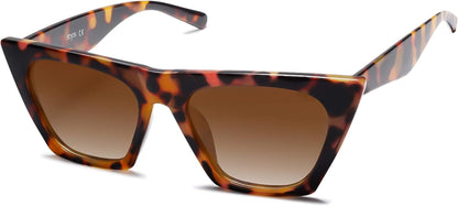 Trendy Oversized Square Cateye Polarized Sunglasses Womens Big Frame Shades SJ2115