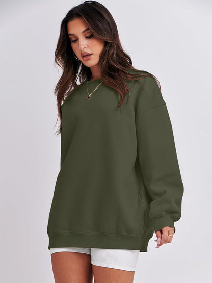 Sweatshirt for Women Oversized Crewneck Hoodies Fleece Casual Pullover Top Fall Fashion Outfits Clothes 2025