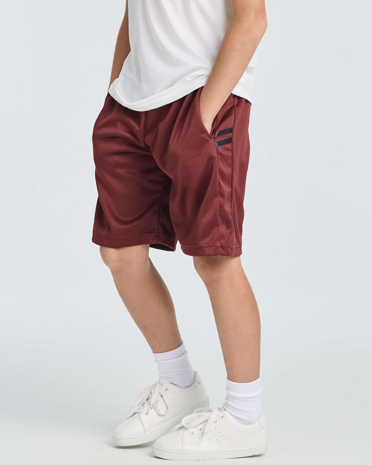 5 Pack: Boys' Athletic Basketball Shorts with Pockets - Youth Activewear (Ages 4-18) - WORLD TIME VISITS
