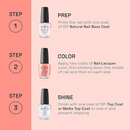 OPI Nail Lacquer, Bogotá Blackberry, Red Nail Polish, 0.5 Fl Oz