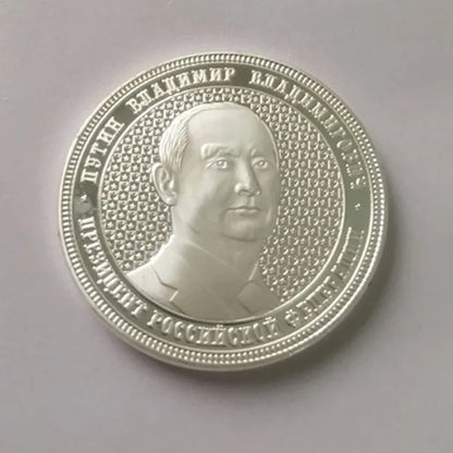 2 Pcs the Putin Coin President of Russia Badge 40 Mm Silver Plated Crimea Map Souvenir Coin - WORLD TIME VISITS