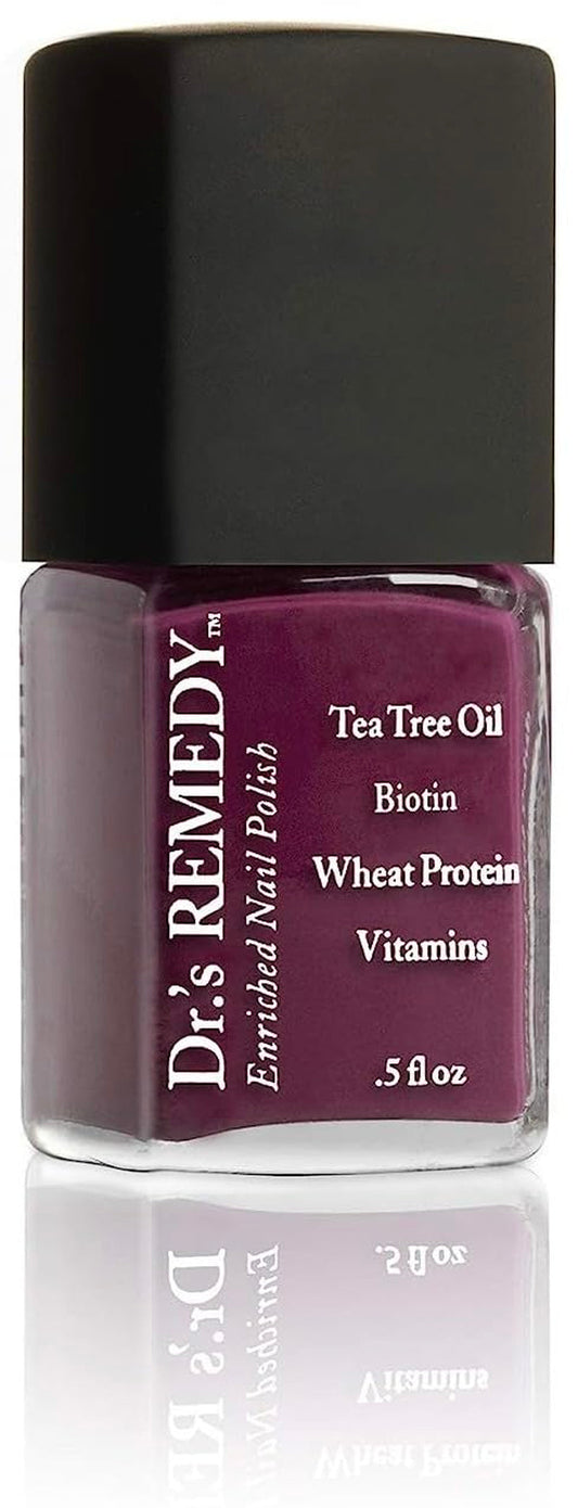 Dr’S Remedy Enriched Nail Polish: Non Toxic, All Natural, and Organic - Doctor Formulated: Strengthens, Restores, Heals, and Protects '24-Free' - BONAFIDE Boysenberry