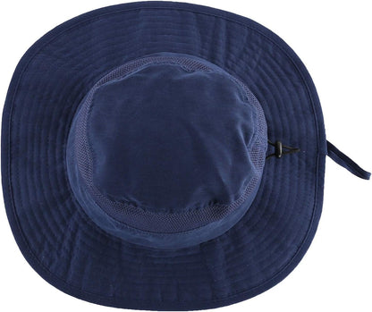 Men'S Sun Hat UPF 50+ Wide Brim Bucket Hat Mesh Fishing Hat