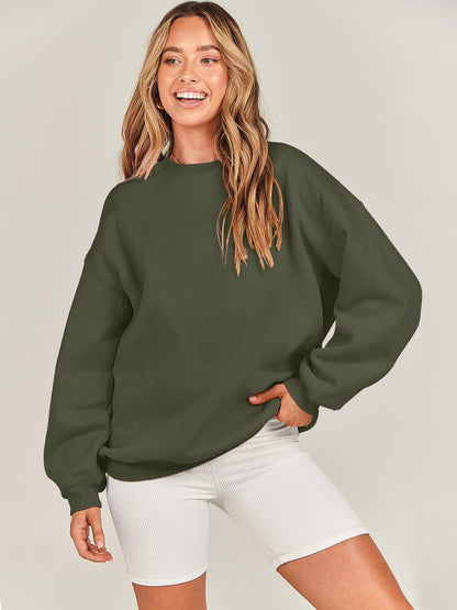 Sweatshirt for Women Oversized Crewneck Hoodies Fleece Casual Pullover Top Fall Fashion Outfits Clothes 2025