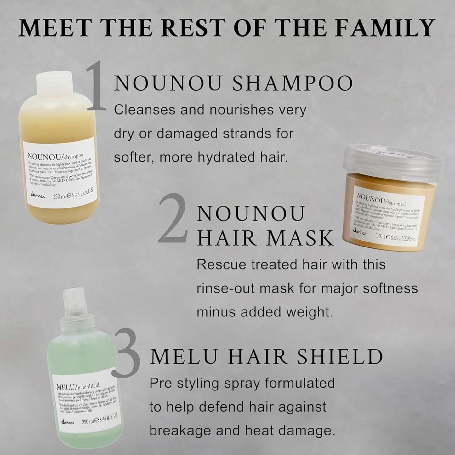 NOUNOU Conditioner, Hydrating Deep Conditioner for Bleached, Permed, Relaxed, Damaged or Very Dry Hair, Replenishes Chemically Processed Hair