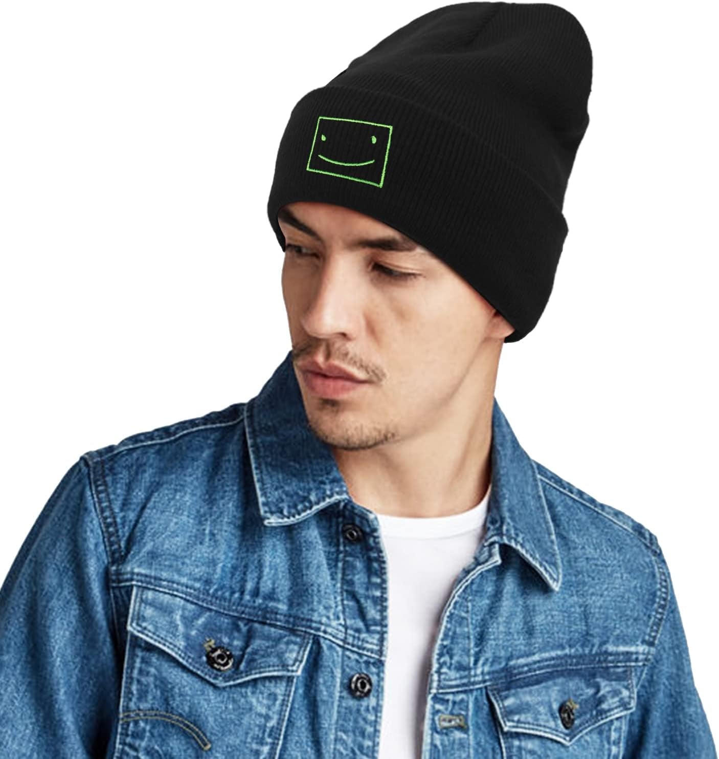 Funny Beanies Hat, Men'S and Women'S Winter Warm Black Fashion Cool Embroidered Knit Hat