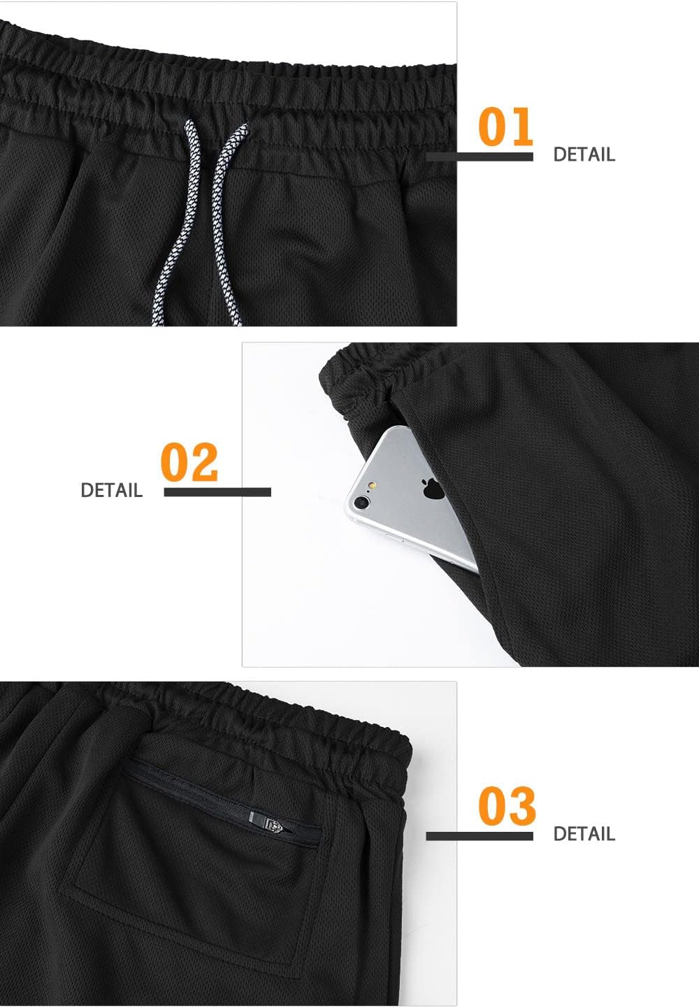 Mens Running Shorts，Workout Running Shorts for Men，2-In-1 Stealth Shorts，7-Inch Gym Yoga Outdoor Sports Shorts