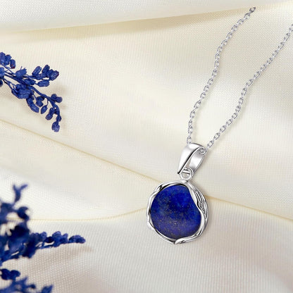 925 Sterling Silver Lapis Lazuli Necklace Women - Lapis Lazuli Pendant Necklace Silver- December Birthstone Necklace - Silver Jewelry for Women- Minimalist Jewelry- Birthstone Necklaces