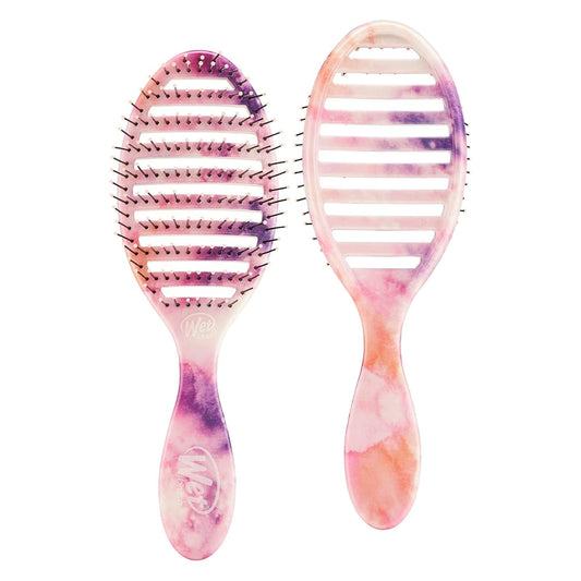 Speed Dry Hair Brush - Watermark (Color Wash) - Vented Design and Ultra Soft Heatflex Bristles Are Blow Dry Safe with Ergonomic Handle Manages Tangle and Uncontrollable Hair - Pain-Free