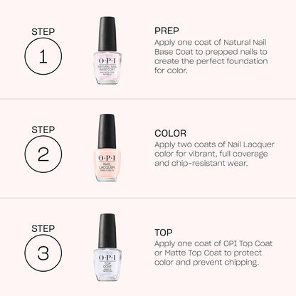 OPI Nail Lacquer Nail Polish | Opaque Dark Brown Crème Chip Resistant Nail Polish | Vegan, Fast Drying, Streak Free