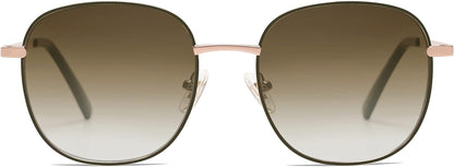 Classic Trendy Square Sunglasses for Women Men Cute Big Frame Gold Shades SJ1137