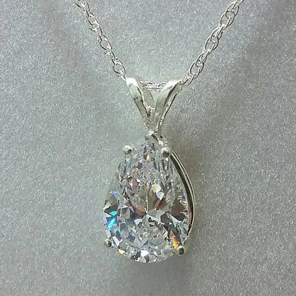 Elegant Bridal Clavicle Necklace Teardrop Amethyst Necklace for Women Engagement Wedding Jewelry
