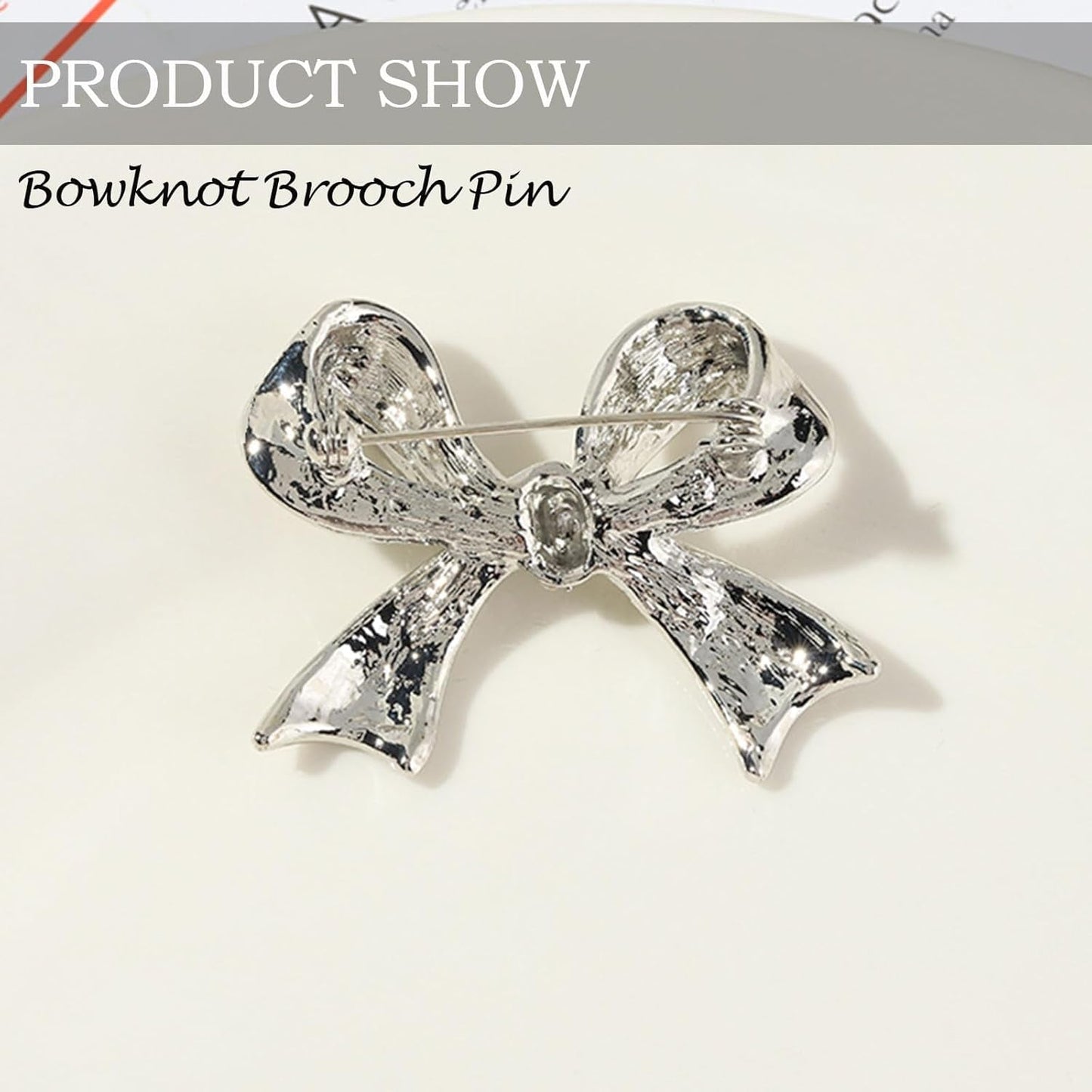 Elegant Crystal Bow Brooch Pin for Women,Vinage Sparkly Rhinestones Brooches Pins Beautiful Lapel Pins Dress Suit Shirt Ceremony Clothes Accessories Jewelry