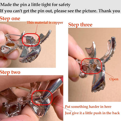 Elegant Crystal Bow Brooch Pin for Women,Vinage Sparkly Rhinestones Brooches Pins Beautiful Lapel Pins Dress Suit Shirt Ceremony Clothes Accessories Jewelry - WORLD TIME VISITS
