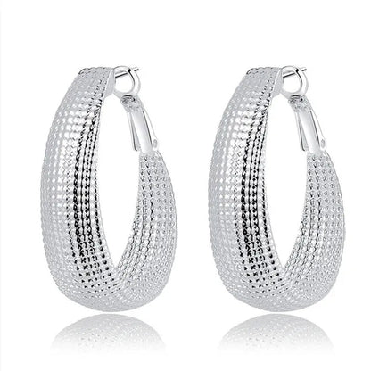 Elegant Women's 925 Sterling Silver Retro Ethnic Style Earrings for Women Lady Wedding Party Jewelry Gifts