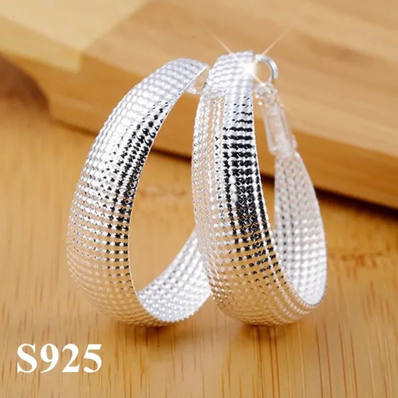 Elegant Women's 925 Sterling Silver Retro Ethnic Style Earrings for Women Lady Wedding Party Jewelry Gifts - WORLD TIME VISITS
