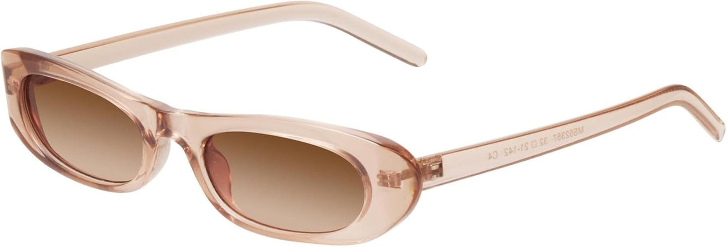 Elongated Narrow Cat Eye Sunglasses for Women MS52357 - WORLD TIME VISITS