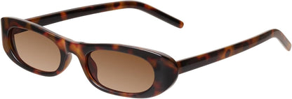Elongated Narrow Cat Eye Sunglasses for Women MS52357 - WORLD TIME VISITS