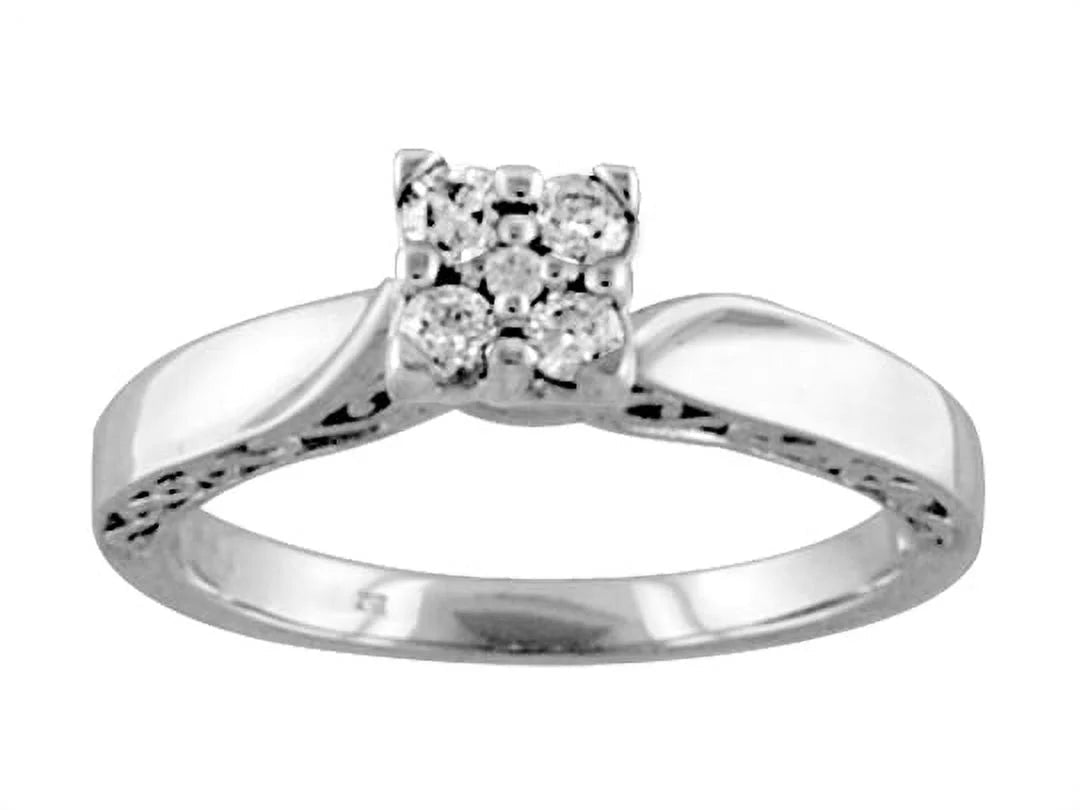 "Enchanted" 1/5 Carat T.W. Diamond Women'S Engagement Ring in 10Kt White Gold - WORLD TIME VISITS