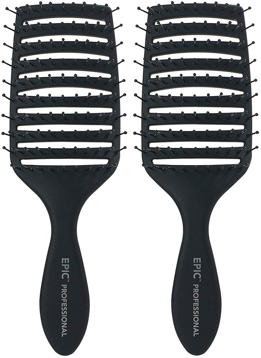 Epic Professional Quick Dry Hair Brush (Black)…2 Pack - WORLD TIME VISITS