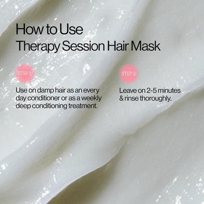 Eva NYC Therapy Session Hair Mask, Deep Conditioning Hair Mask Infused with Argan Oil and Plant Protein, 16.9 Fl Oz