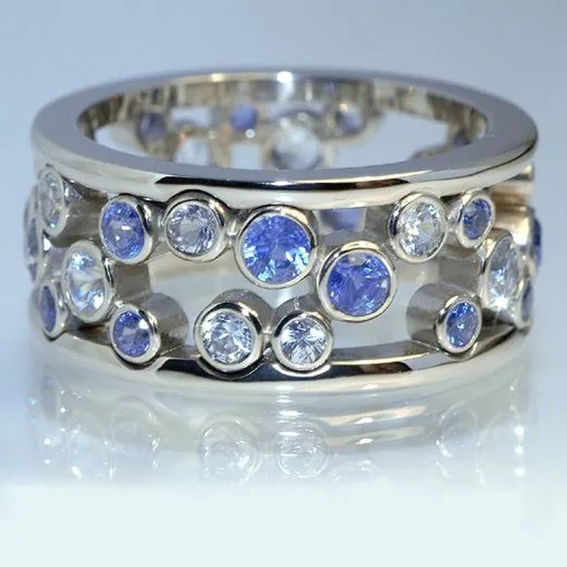 Exquisite and Fashion 925 Sterling Silver White Diamond Ring Elegant Vine Ring Diamond Jewelry Engagement Wedding Band Rings for Women US Size