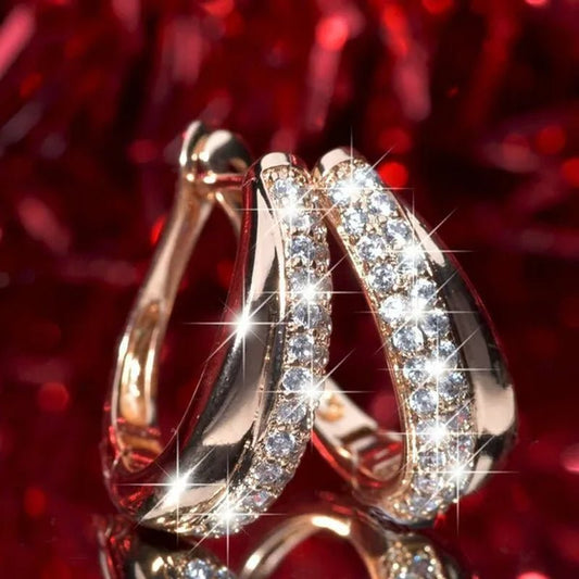 Exquisite Fashion Diamond Stainless Steel Earrings European and American Women Earrings Health Care Weight Loss Earrings 100% Surprise Chakra Burning Fat Yoga Energy Slimming Diamond Earrings Jewelry - WORLD TIME VISITS