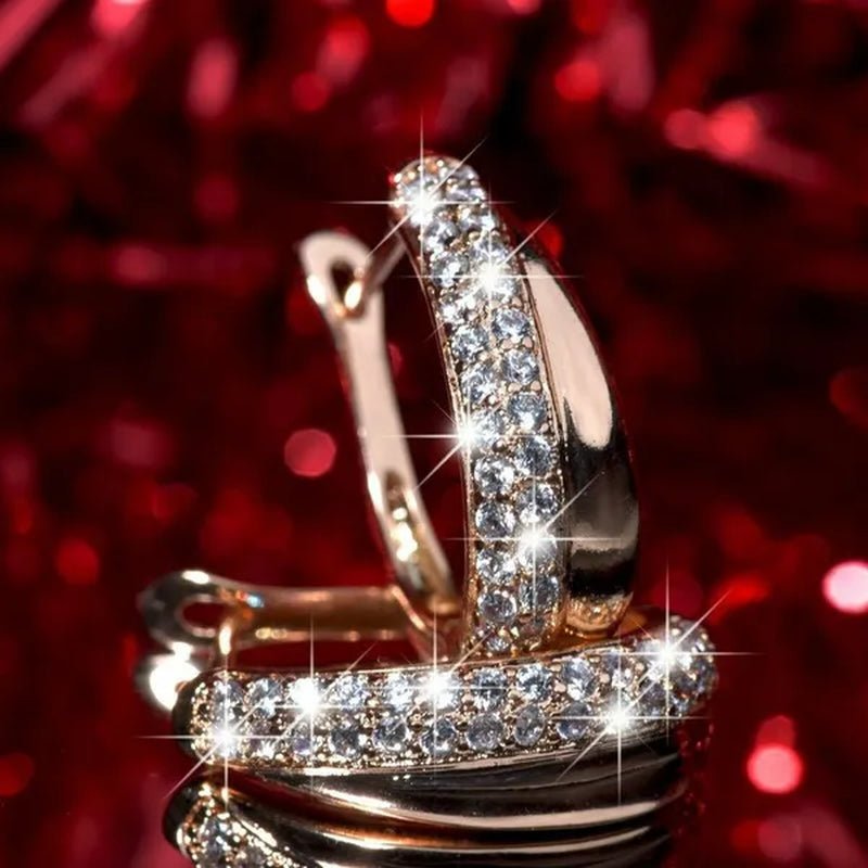 Exquisite Fashion Diamond Stainless Steel Earrings European and American Women Earrings Health Care Weight Loss Earrings 100% Surprise Chakra Burning Fat Yoga Energy Slimming Diamond Earrings Jewelry - WORLD TIME VISITS