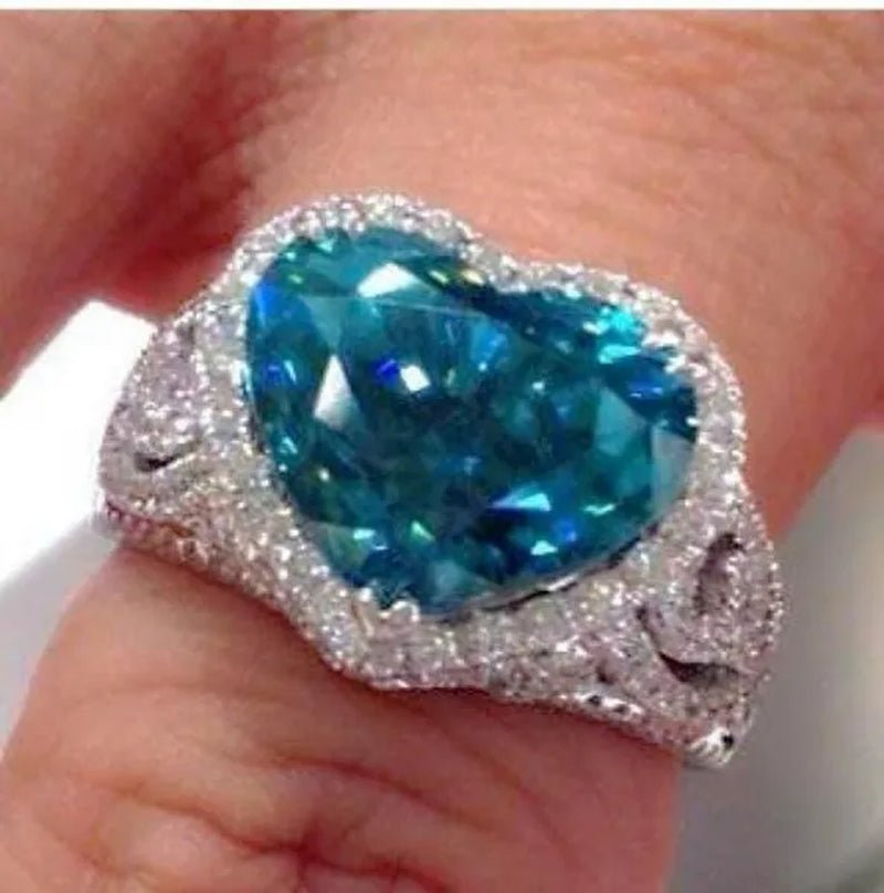 Exquisite Fashion Women'S Heart - Shaped Ring Anniversary Promise Gift Party Jewelry Bride Engagement Wedding Senior Jewelry Size 5 - 11 - WORLD TIME VISITS