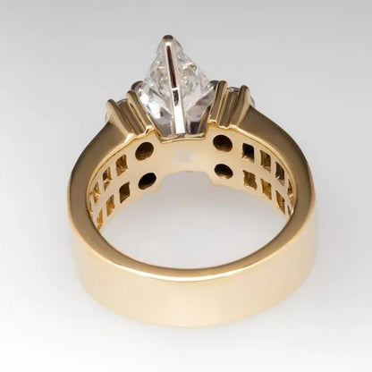Exquisite Marquise Cut Zircon Rings for Women Engagement Rings Elegant Bridal Wedding Jewelry Gift
