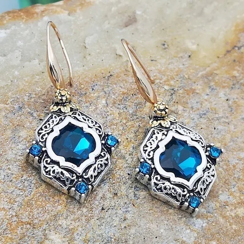 Exquisite Sapphire Earrings Zircon Earrings Dangle Earrings Drop Earrings Diamond Earrings Ladies Fashion Earrings Wedding Party Earrings - WORLD TIME VISITS