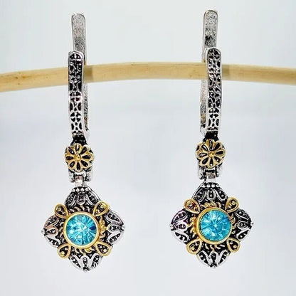 Exquisite Sapphire Earrings Zircon Earrings Dangle Earrings Drop Earrings Diamond Earrings Ladies Fashion Earrings Wedding Party Earrings