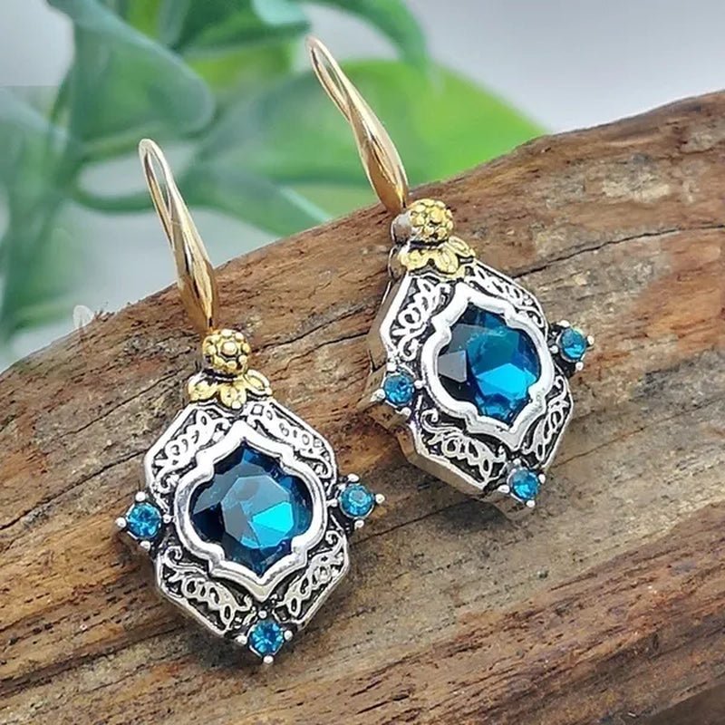 Exquisite Sapphire Earrings Zircon Earrings Dangle Earrings Drop Earrings Diamond Earrings Ladies Fashion Earrings Wedding Party Earrings - WORLD TIME VISITS