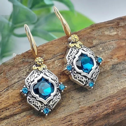 Exquisite Sapphire Earrings Zircon Earrings Dangle Earrings Drop Earrings Diamond Earrings Ladies Fashion Earrings Wedding Party Earrings - WORLD TIME VISITS