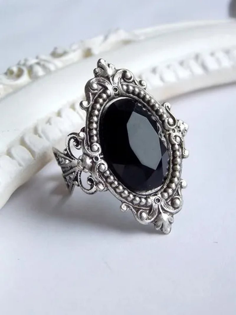 Exquisite Women Black Onyx Eternity Ring Anniversary Gift Engagement Bridal Wedding Jewelry Rings US Size 5 - 11 - WORLD TIME VISITS