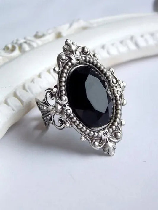 Exquisite Women Black Onyx Eternity Ring Anniversary Gift Engagement Bridal Wedding Jewelry Rings US Size 5 - 11 - WORLD TIME VISITS