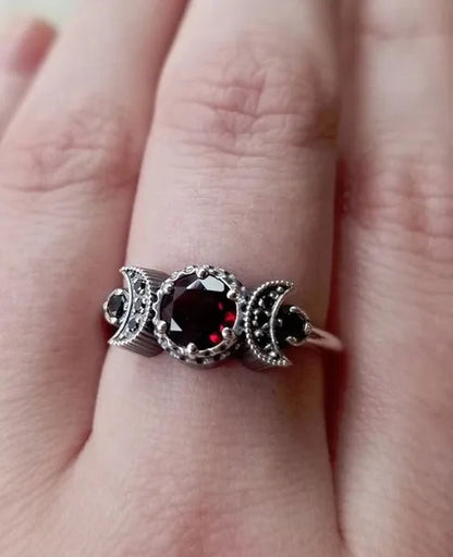 Exquisite Women Red Ruby Eternity Ring Anniversary Gift Engagement Bridal Wedding Jewelry Rings Size 4-11