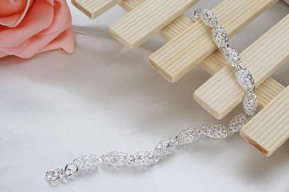 Exquisite Women's 925 Sterling Silver Fashion Bracelet