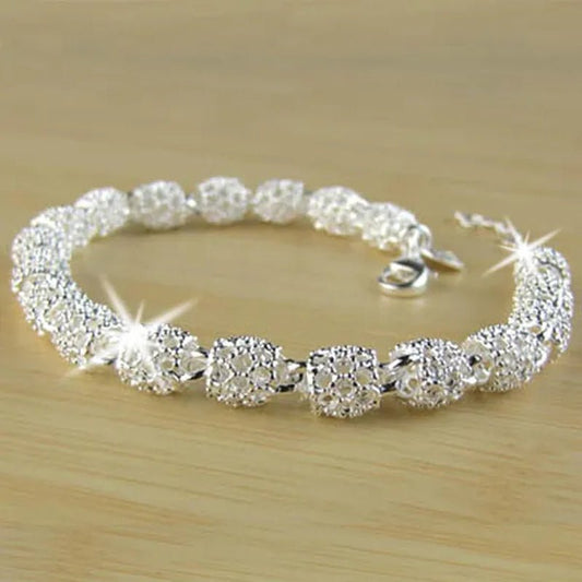 Exquisite Women's 925 Sterling Silver Fashion Bracelet - WORLD TIME VISITS