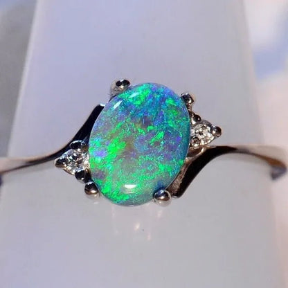 Exquisite Women's Ring Oval Cut Fire Opal Diamond Jewelry Birthday Proposal Gift Bridal Engagement Party Band Rings Size 5 - 11