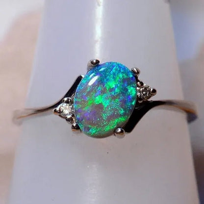 Exquisite Women's Ring Oval Cut Fire Opal Diamond Jewelry Birthday Proposal Gift Bridal Engagement Party Band Rings Size 5 - 11