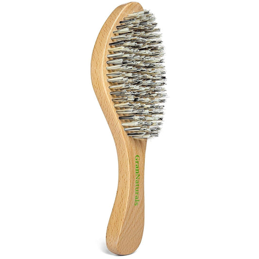 Extra Hard Wave Brush - Curved Boar & Extra Hard Nylon Bristle Hair Brush for 360 Waves - WORLD TIME VISITS