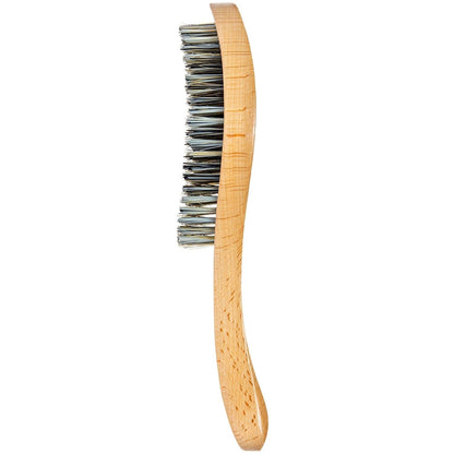 Extra Hard Wave Brush - Curved Boar & Extra Hard Nylon Bristle Hair Brush for 360 Waves - WORLD TIME VISITS